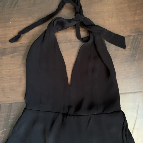 Free People Black Vneck Romper - Image 8