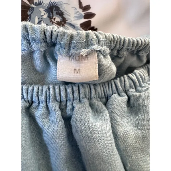 Blue & White Floral Print Ruffle Top Maxi Dress - Image 7