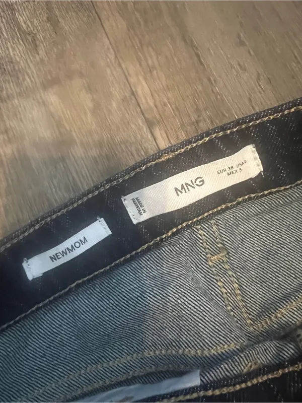 Mango new mom Classic Dark Blue Women's Straight-Leg Jeans - Image 5
