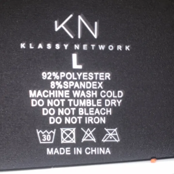 KN Klassy Network Large Black Ribbed Bram Bodysuit Snap-Button - Image 7