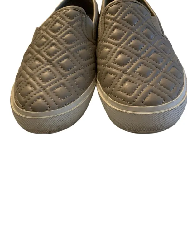 Tory Burch Jesse Quilted leather slip-on sneakers diamond pattern taupe size 8.5 - Image 4