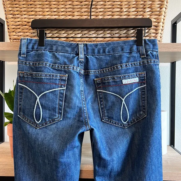 Early 2000 Vintage CK Calvin Klein Mid-Rise Crop Jean, 30 - Image 5