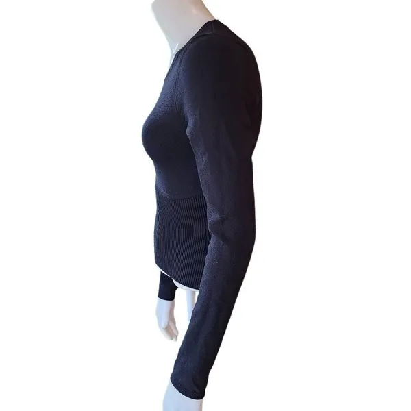 Babaton Sculpt Knit Empire Longsleeve Black Top (S) - Image 5