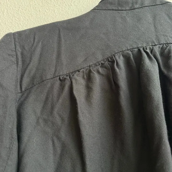 ✨$5/$25 Club Monaco Drape Black Open Zipper Blazer Career Office Size Small - Image 6