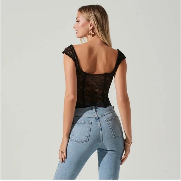 Revolve ASTR Black Brooke Top - Image 2