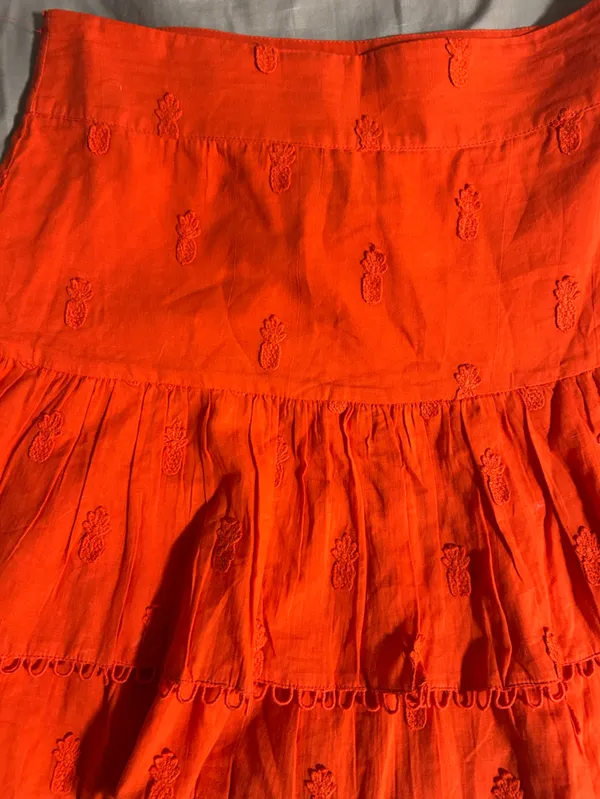Farm Rio Women's 3D Pineapple Mini Skirt Size S - Image 2