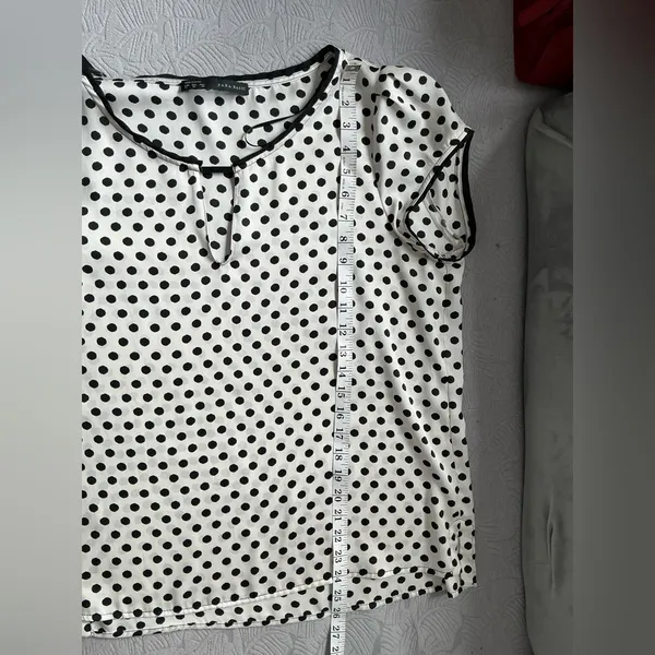 ZARA Pretty polka dot top🖤🤍🖤 - Image 7