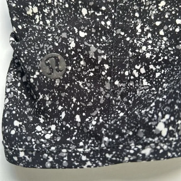 Lululemon Run Times Short in Mini Splatter White Black Size 6 - Image 15