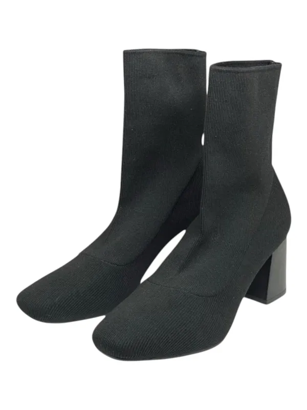 Vero Cuoio Real Italian Leather ᪥ Soft Stretch Sock Heeled Boots ᪥ Black ᪥ 7 235 - Image 8