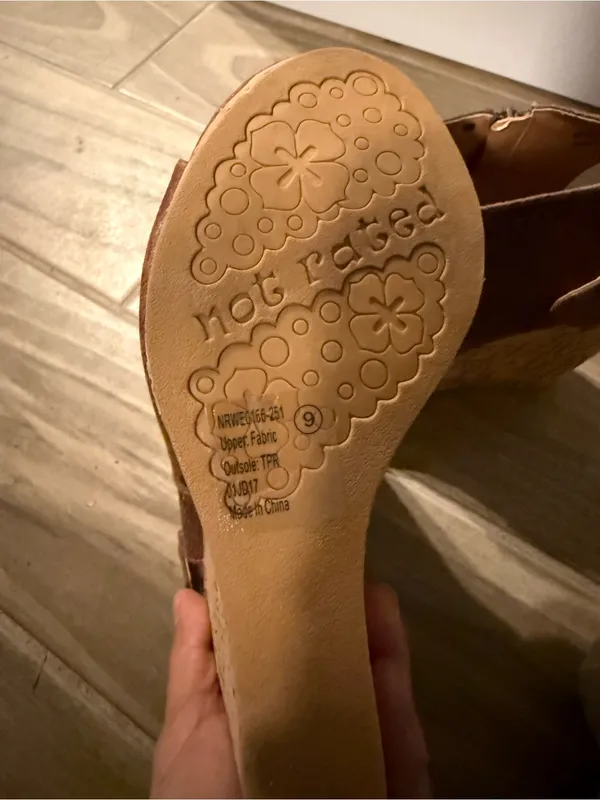 Not Rated Brown & Dark Brown Studded Open-Toe Slingback Mules - Image 7