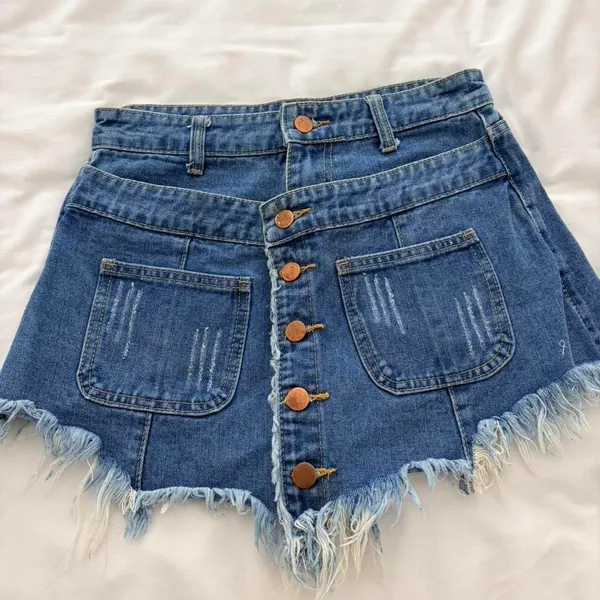 SHEIN distressed denim skort - Image 2