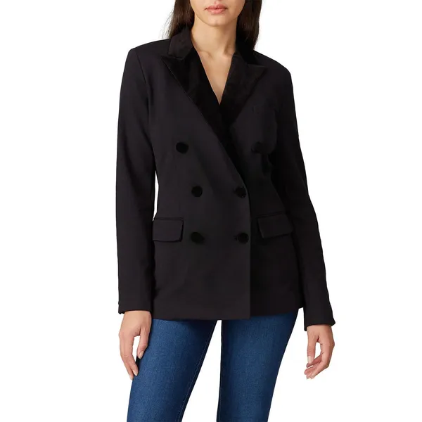 LAUREN Ralph Lauren black velvet trim blazer jacket WOMENS 6 - Image 2