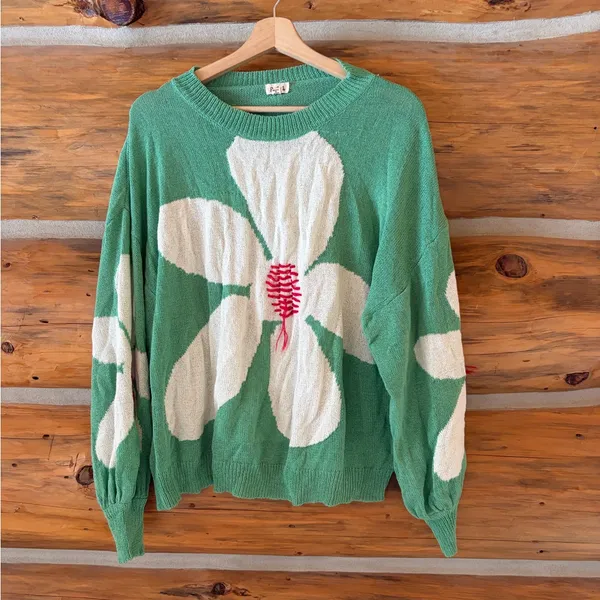 POL Flower Pullover Sweater size Medium - Image 2