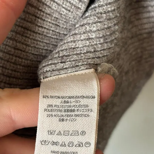 Free People Softly Structured Colorblock Oversized Turtleneck Sweater Medium - Image 4