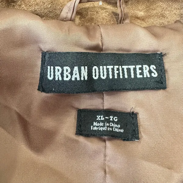 Urban Outfitters Women's XL Brown Suede Leather Zip Up Vest Western Country Boho - Image 3