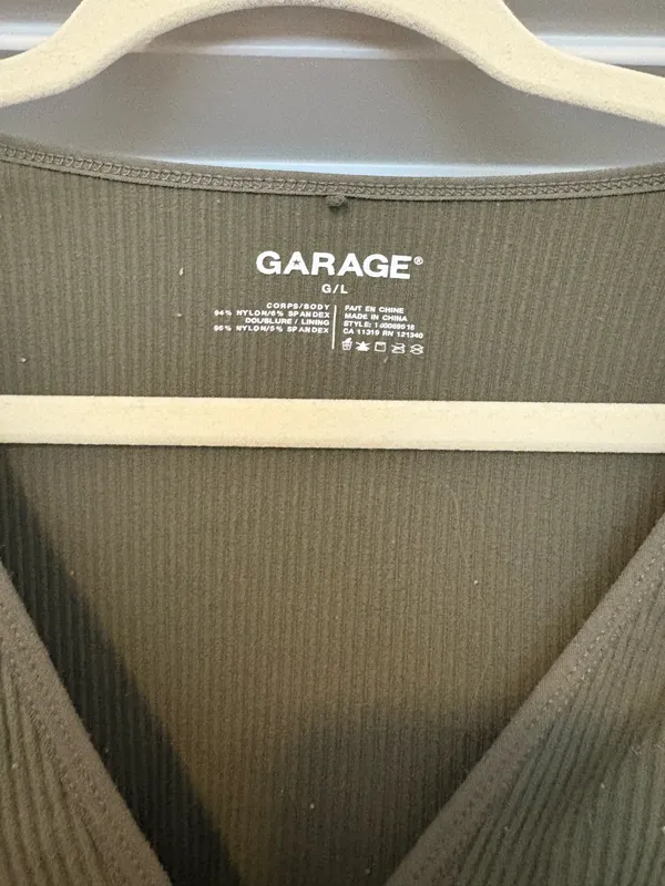 Garage Crop Top Long Sleeve Ribbed - Image 2