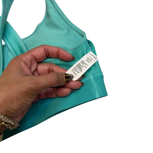 Under Armour EUC XS Crossback Sports Bra Racerback Teal Workout Gym Med Support - Image 5