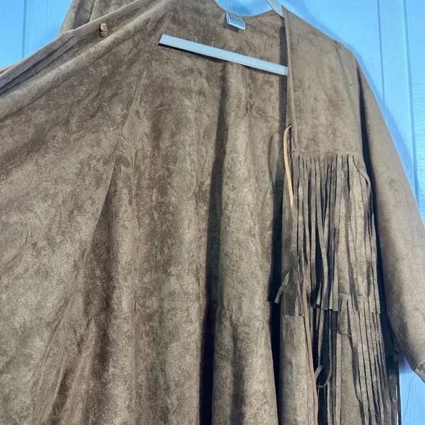L’Amour Faux Suede Fringed Western Jacket No Size EUC - Image 6
