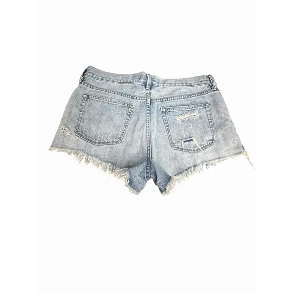 We The Free Shorts Free People 31 Distressed Cutoff Denim High Button Fly CC13-3 - Image 7