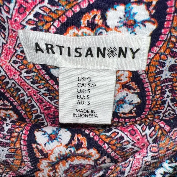 Artisan NY Boho Maxi Skirt Size S Small Wide Elastic Waistband Long Colorful - Image 5