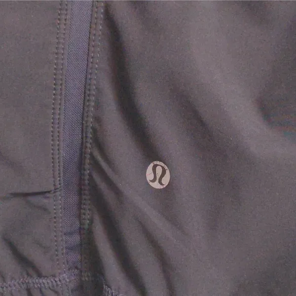 Lululemon Womens Athletic Shorts Black Stretch Elastic Waist Drawstring L - Image 5