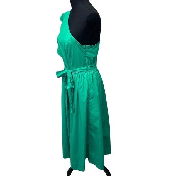 J Crew One Shoulder Flowy Fashion Trendy Belted Midi Dress US‎ Women's 10 NWT - Image 4