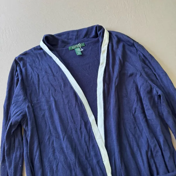 Vintage Ralph Lauren open-front wrap cardigan robe - Image 5