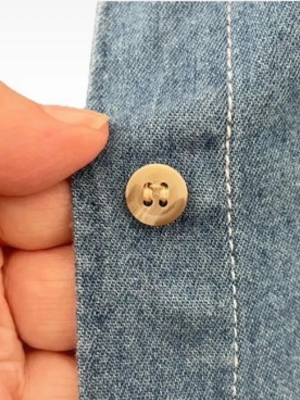 Vintage 90s Ugly Christmas Embroidered Denim Holiday Shirt Velvet Collar - Image 9