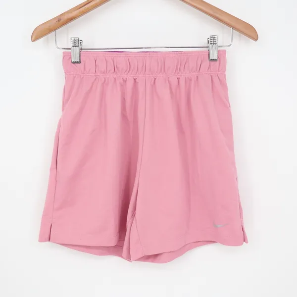 Nike Womens Dri-FIT Training Shorts Pink Athletic Running XS NEW - Image 2