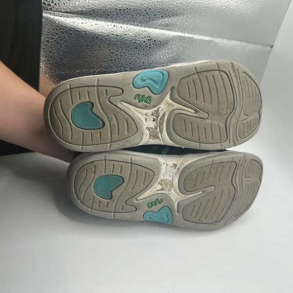 Ryka Hula Navy Blue Teal Walking Sandals Water Shoes Womens 7M Bungee Strap - Image 5
