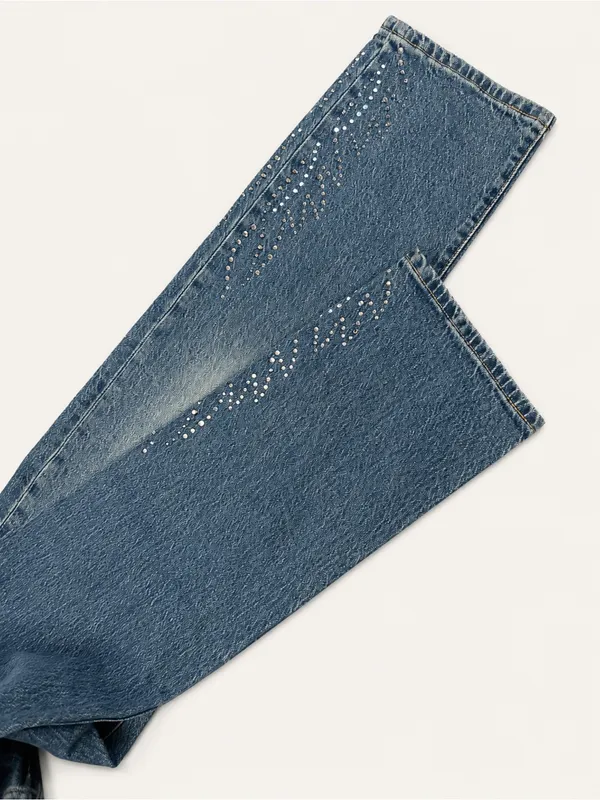 Levi's Women's 501® Straight Leg Jeans in Blue Denim with Tan Patch - Image 10