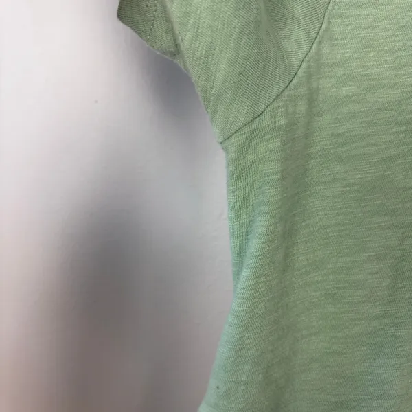 Gap T-Shirt Dress Green Crewneck Short Sleeve Tiered Skirt Side Pockets Size XS - Image 9