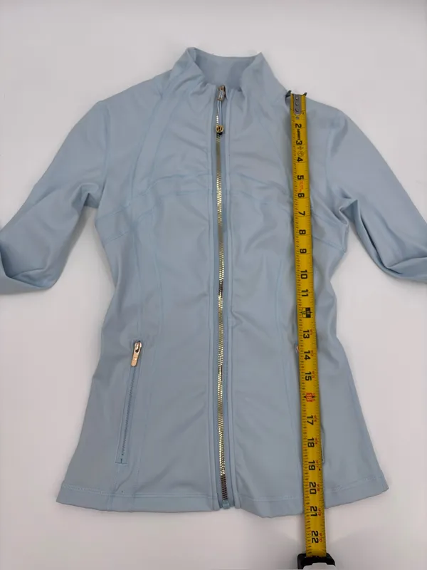 lululemon athletica Light Blue Zip-Up Bomber Jacket - Image 8