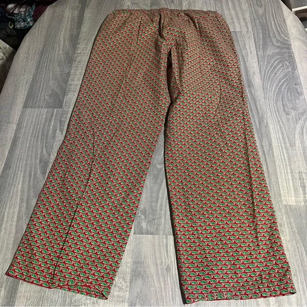 Vineyard vines Red Green Whale Print PJ’s Bottom; Medium - Image 7