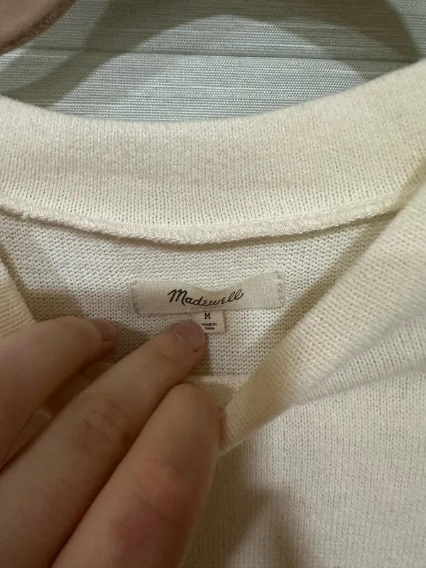 Madewell Sweater Pullover Cream - Image 3