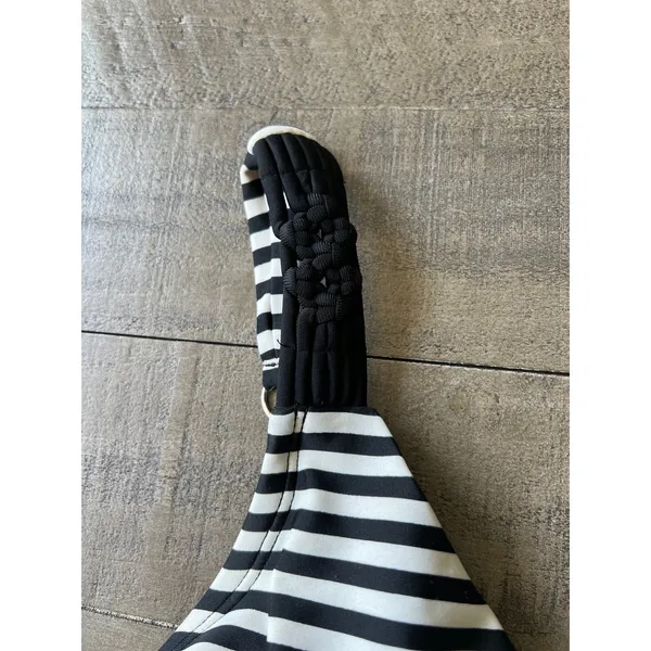 MERONA‎ Black White Striped One Piece Swimsuit Adjustable Straps Size Large - Image 10