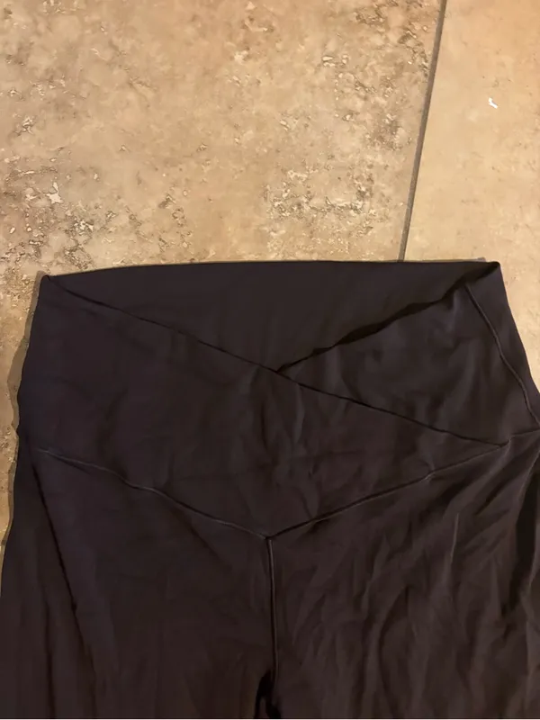aerie Black Wide-Leg High-Rise leggings - Image 2