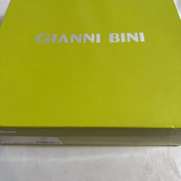 Gianni Bini Pallina Wedge Shoes Womens 7M Black Suede Open Toe 5” Heel In Box - Image 9