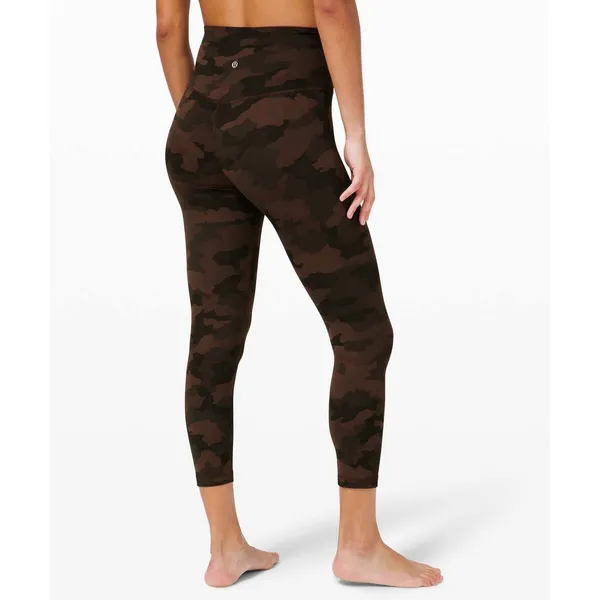 Lululemon Sz 8 Align Crop 23" Heritage 365 Camo Brown Earth Multi Cropped W6BD6S - Image 2