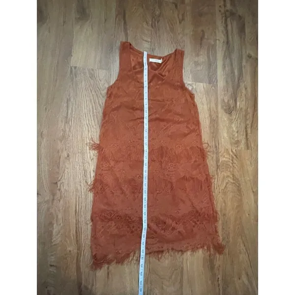 ‎Lush womens rust layered fringe dress XS - Image 8
