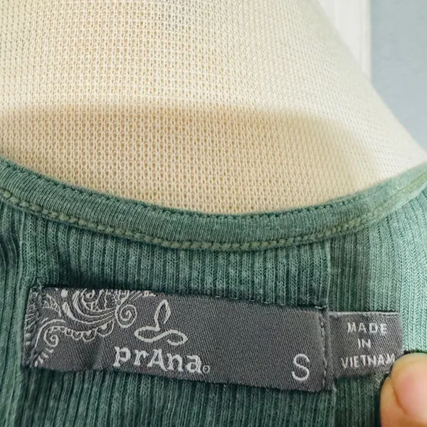 Prana Ribbed‎ Tank Top Racerback Yoga Athletic Green Sleeveless Womens Small - Image 6