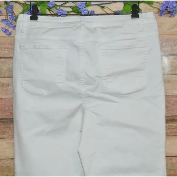 Needle & Cloth Ladies White Denim Jeans Size 14 Slim Boot-Cut Stretch Casual - Image 5