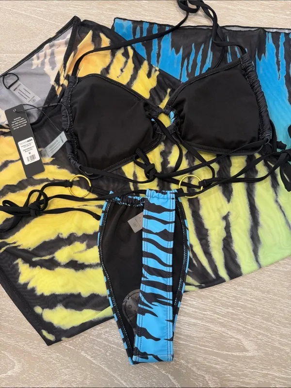 Bikini Cover Up Set Butterfly Fairy Whimsical Festival Rave Beach Vacation Pool - Image 8