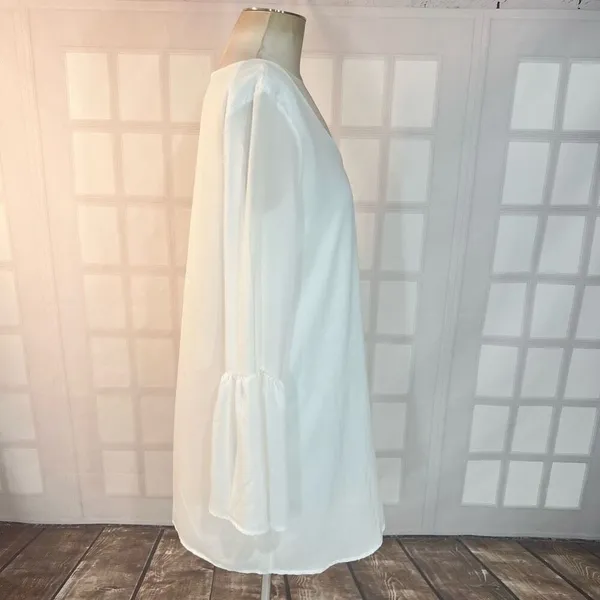 🔥🔥 5/$25 sale 🔥🔥 Lulu’s Far Wanderings Ivory Long Sleeve Shift Dress size small - Image 8