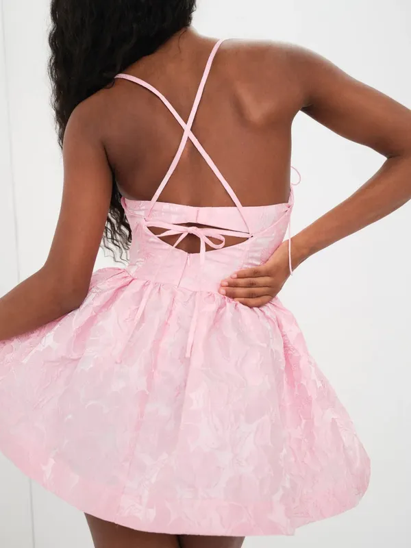 For Love & Lemons Faith Mini Dress Pink - Image 4