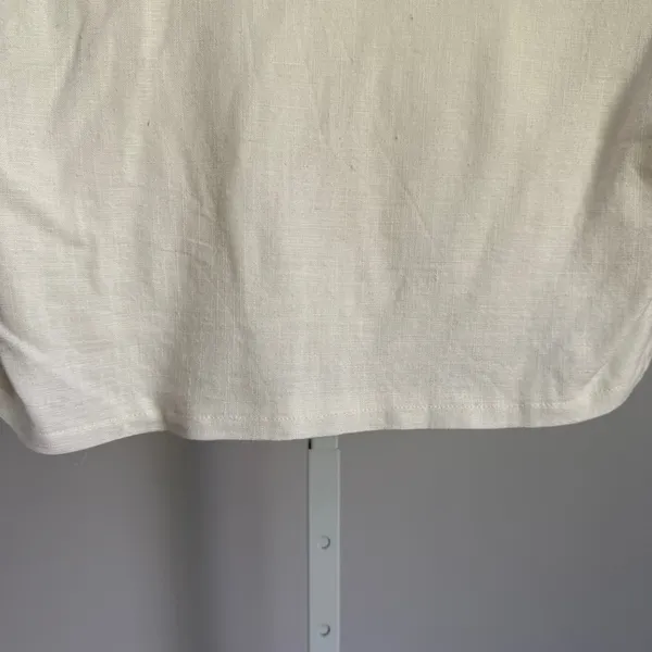 Princess Polly Crop Top Cream Button Down Short Sleeve‎ Collared Shirt - Image 7