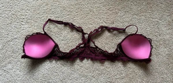 Victoria Secrets Pink WEAR EVERYWHERE PUSH-UP BRA in Maroon Lace - Image 5