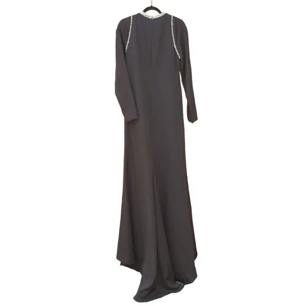 Mac Duggal 26612 Womens Raglan Long Sleeve Black Gown Dress - Image 12