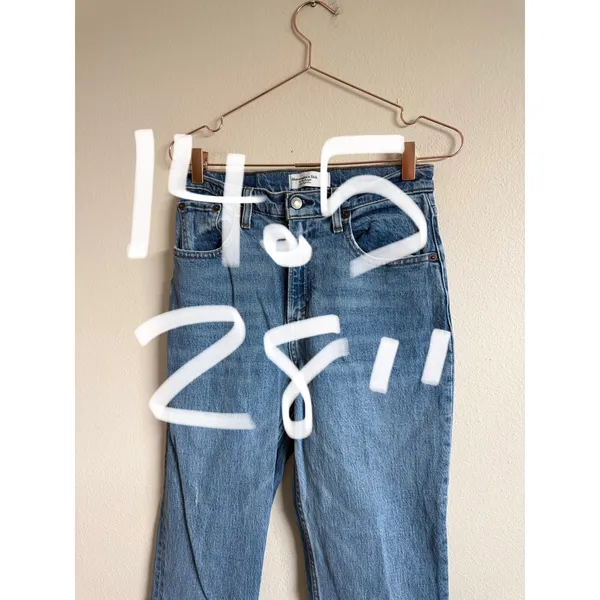 Abercrombie & Fitch Womens Jeans 26 2 Blue Denim 90s Straight Ultra High Rise - Image 10