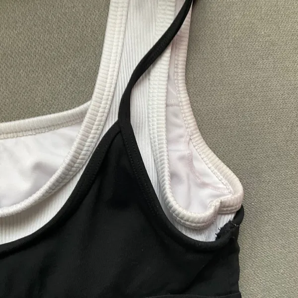 Alo Yoga Airbrush Better Together Bra Black/White S - Image 8